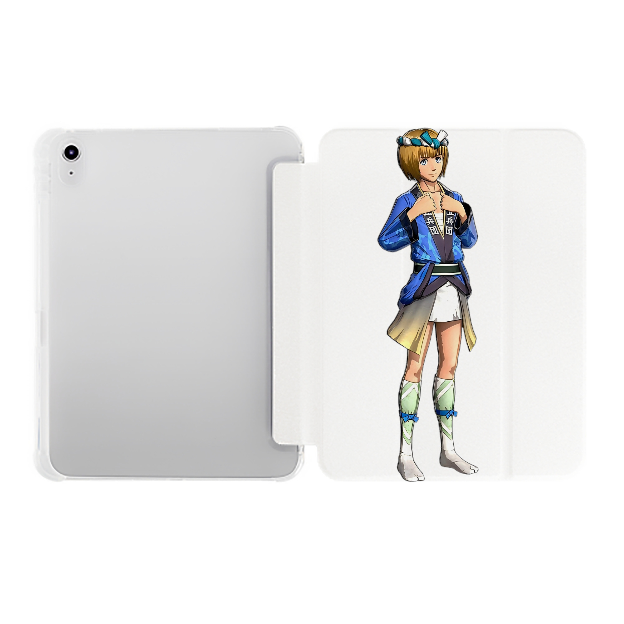 （画像用） 進撃の巨人 アルミン·アルレルト Attack on Titan Armin Arlert IPad ケース ペン収納付き 三つ折りスタンド PUレザー×シリコン 対応機種9.5/10.5/10.9インチ